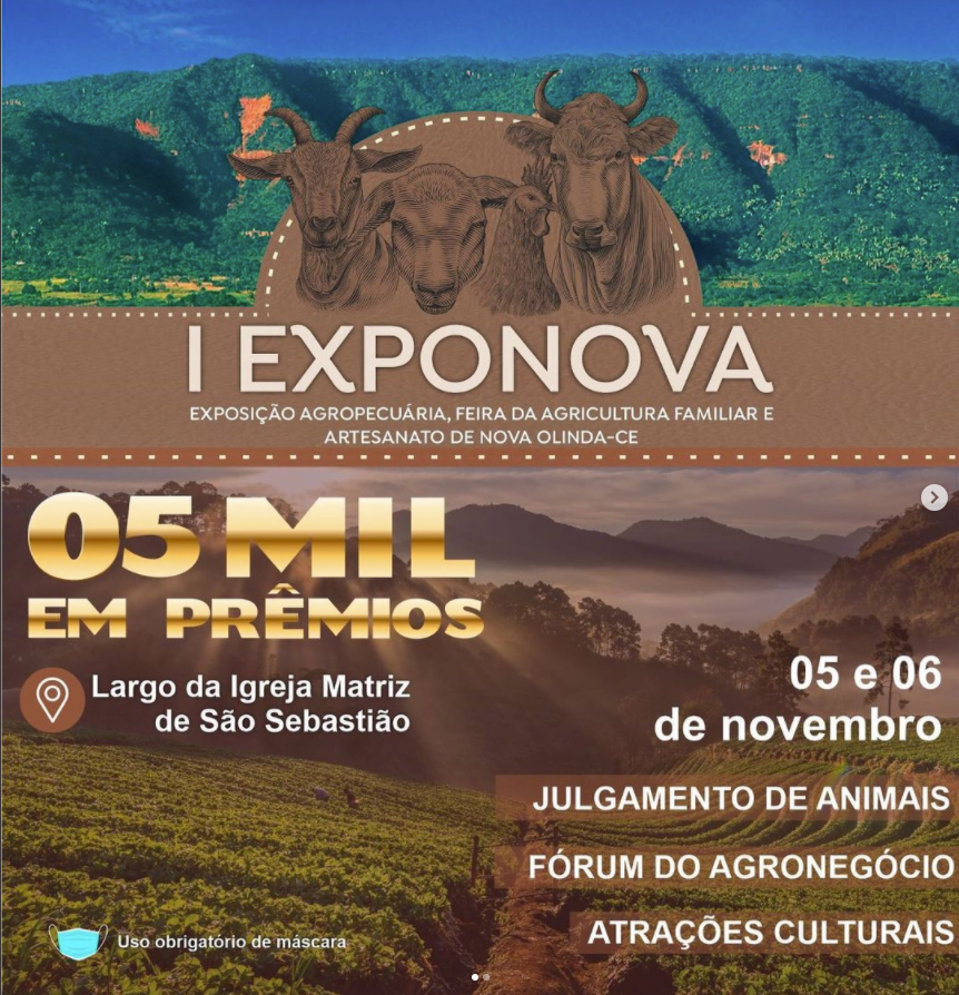 I EXPONOVA: Exposição Agropecuária, Feira da Agricultura Familiar e Artesanato de Nova Olinda-CE”