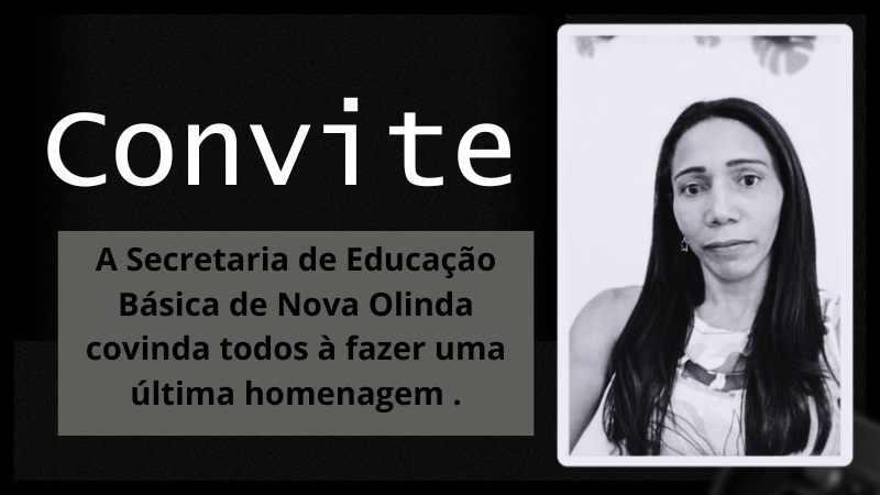 Convite à prestar homenagem – Professora Isabel Mariano da Silva